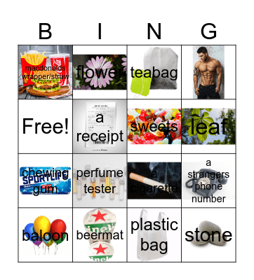 scavenger hunt Bingo Card