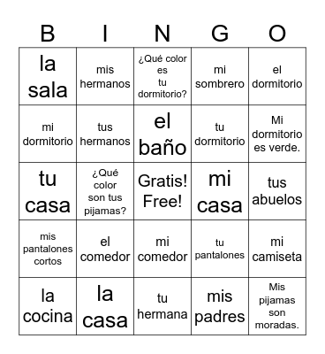 Dimitrova La casa Bingo Card