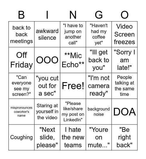 Team Pixiedust 724 Bingo Card