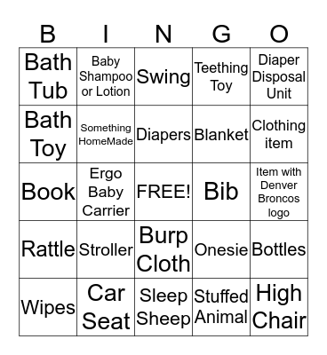 Baby Barbee Bingo! Bingo Card
