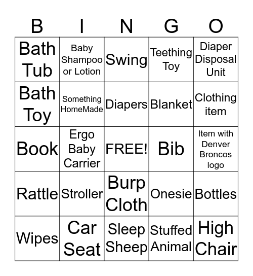 Baby Barbee Bingo! Bingo Card