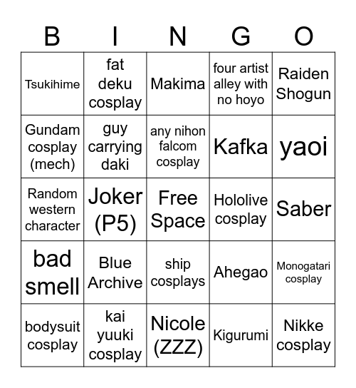 bingo Card