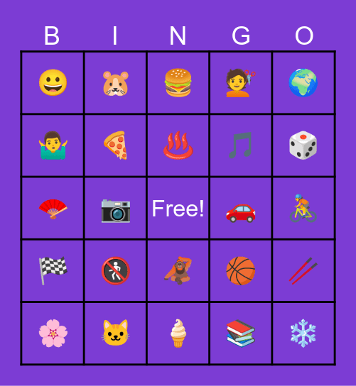 EmojiFest 2024: Celebrating Symbols of Joy Bingo Card