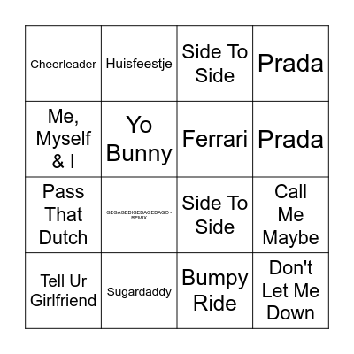 Disco Bingo Card