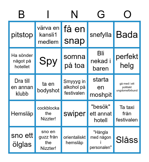 Kansli1 BINGO Card