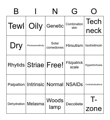 Chapter 5 Bingo Card