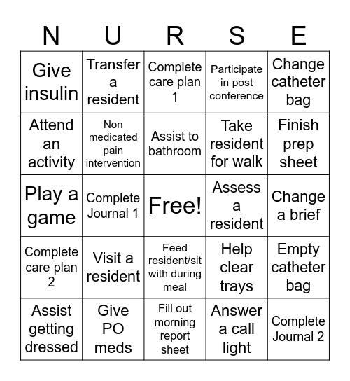 Grace Pointe Bingo Card