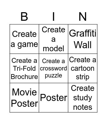 Science Bingo Card