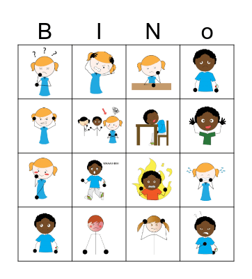 EMOTIONS Bingo Card