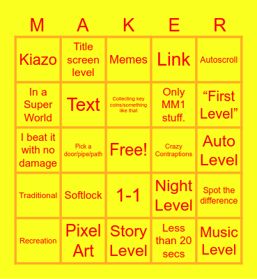 MM2 Bingo Card