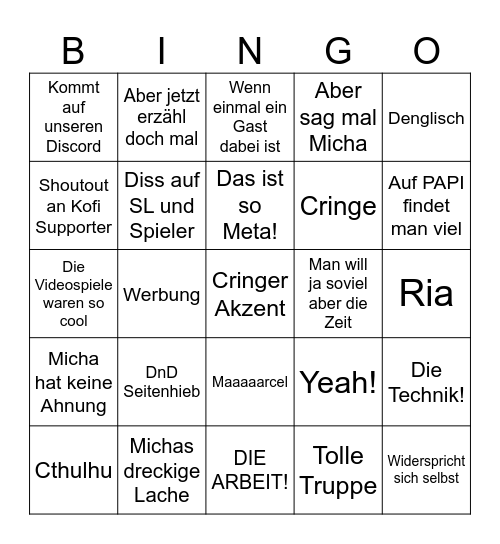 Elden Ring Lore Bingo Card