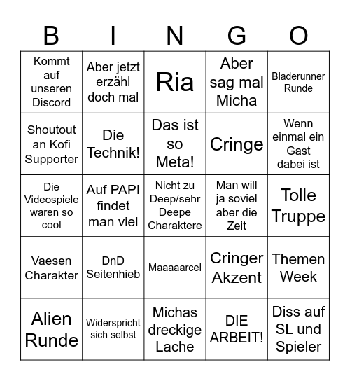 Elden Ring Lore Bingo Card