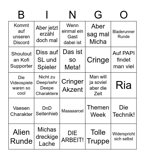 Elden Ring Lore Bingo Card