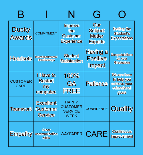 SSC BINGO 2024 Bingo Card