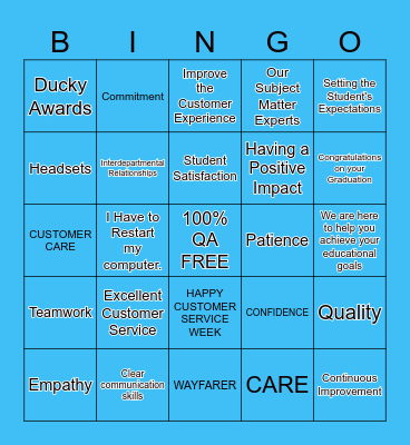 SSC BINGO 2024 Bingo Card