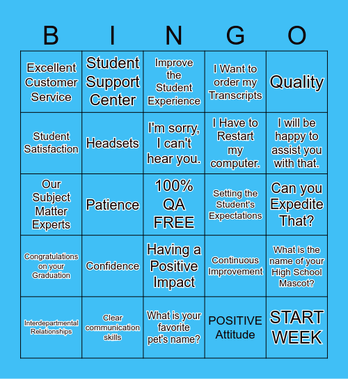 SSC - BINGO - 2024 (1) Bingo Card