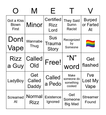 OME TV BINGO Card