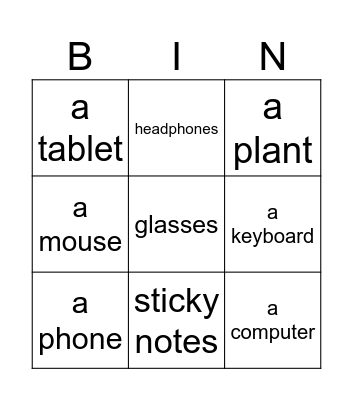 Do you have ... ? Bingo Card