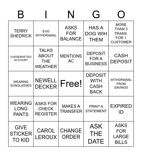 Bingo Card