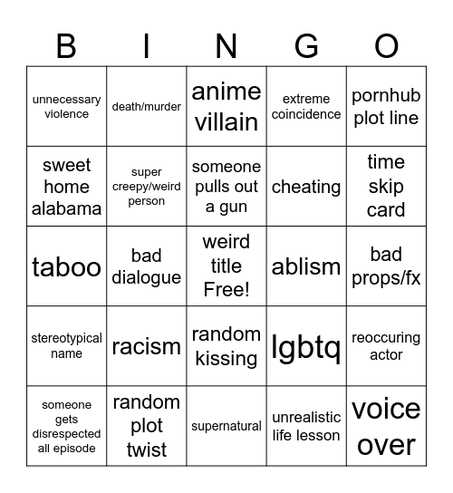 Tomorrow Teaching bingo Card