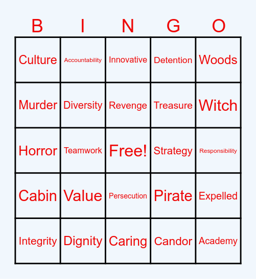 HR TEAM BUILD BINGO Card