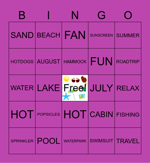 SUMMER BASH 2024 Bingo Card