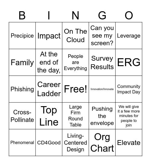 CD|DC SOTF Bingo Card