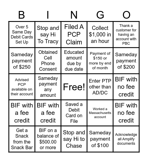 August 24,2024 Bingo Card