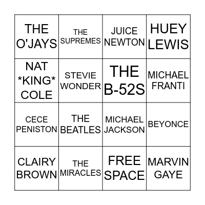 LOVE Bingo Card