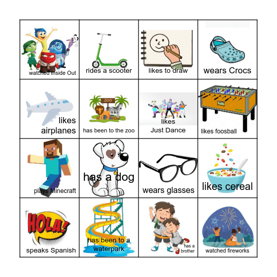 Find someone who... Bingo Card