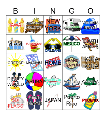 SSC VACATION BINGO (3) Bingo Card