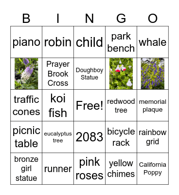Golden Gate Park, 2024 Bingo Card