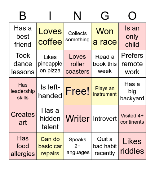 Icebreaker BINGO Card