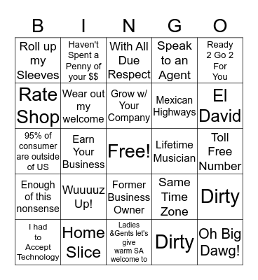 July 4th  Bingo Card