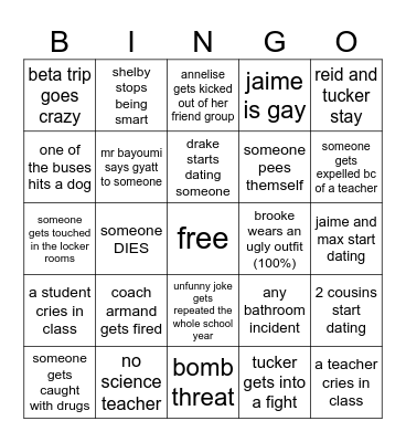 2024-2025 Bingo Card