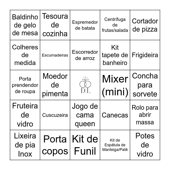 Chá de Panela D|L Bingo Card