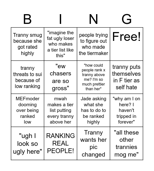 /tttt/ tier list bingo Card