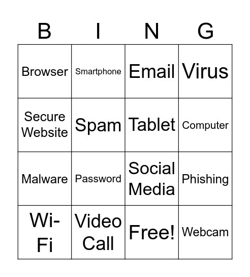 Tech Seminar Bingo Card