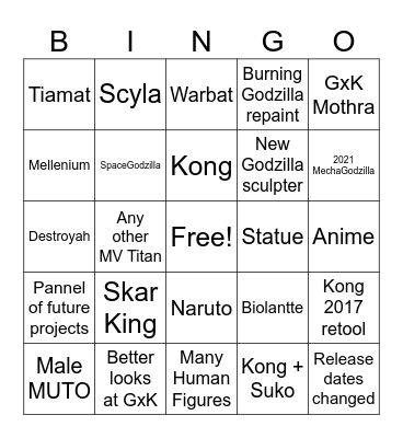 Hiya Toys SDCC reveals Bingo Card