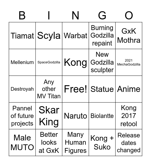 Hiya Toys SDCC reveals Bingo Card