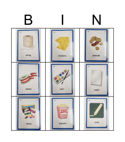 AIC Grade 5 bingo Unit 1 Bingo Card