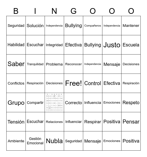 TALLER Bingo Card