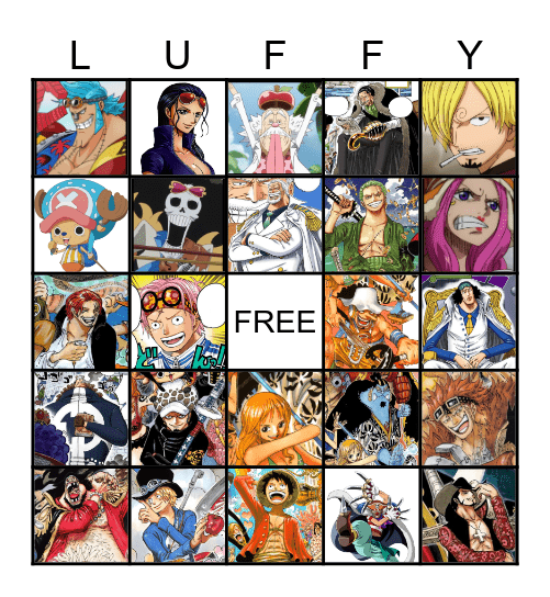 ONE PIECE EGG HEAD BINGO Card