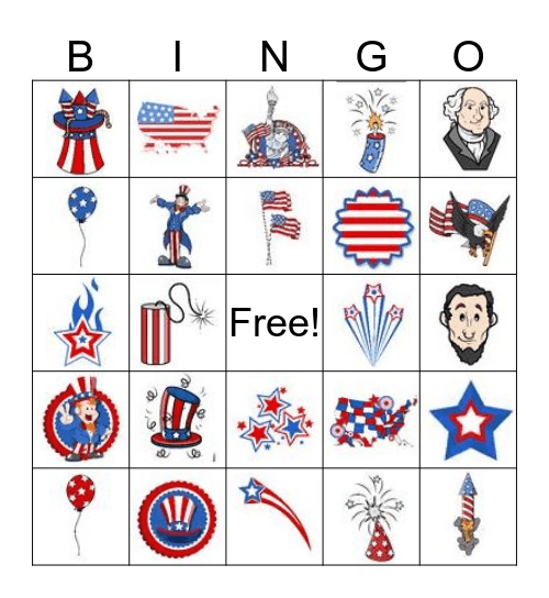 July 4th Bingo Card