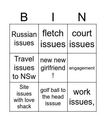 peach Bingo Card