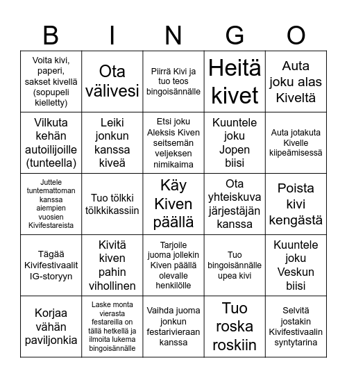 KIVIBINGO Card