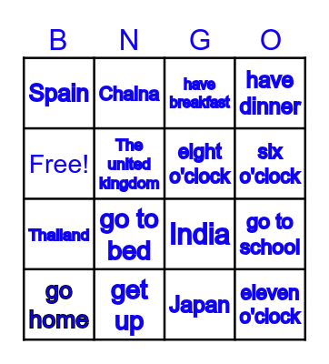 Back to school again Bingo Card