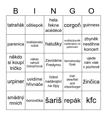 Bratislava 2024 Bingo Card