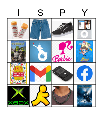 2004 ISpy Scavenger Hunt Bingo Card