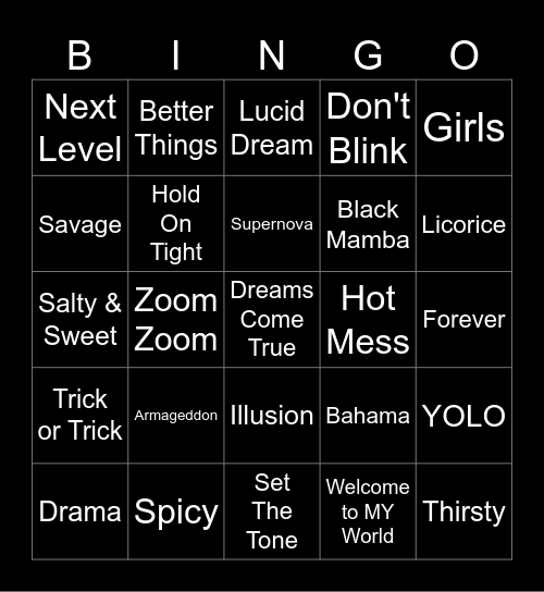 PRINCE'S BINGO Card